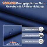 Patioslife Aegis Pro Ampelschirm -moderner Sonnenschirm mit Kreuzfuß und verstärktem Aluminiumgestell für Garten und Terrasse.