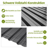 Patioslife Haven™ Hardtop-Pavillon aus Aluminium – wandmontiert mit festem Dach, für Garten und Terrasse