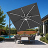 Patioslife Aegis Signature Drehbarer Ampelschirm mit verstellbarem Neigungswinkel | Großer Sonnenschirm für Garten, Terrasse & Poolbereich | Inkl. Premium-Schutzhülle