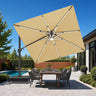 Patioslife Aegis Signature Drehbarer Ampelschirm mit verstellbarem Neigungswinkel | Großer Sonnenschirm für Garten, Terrasse & Poolbereich | Inkl. Premium-Schutzhülle