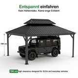 Patioslife Aluminium-Carport mit Stahldach – Wetterfester Fahrzeug-Unterstand für Auto, Motorrad & Wohnmobil